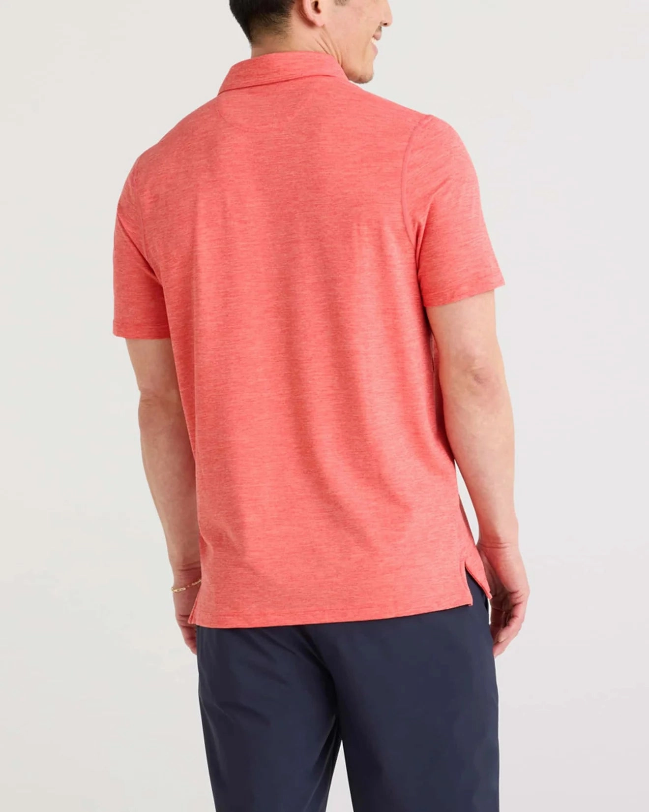 Airflow Ventilation System Men's DropTemp All Day Cooling Polo | Coral Red Heather