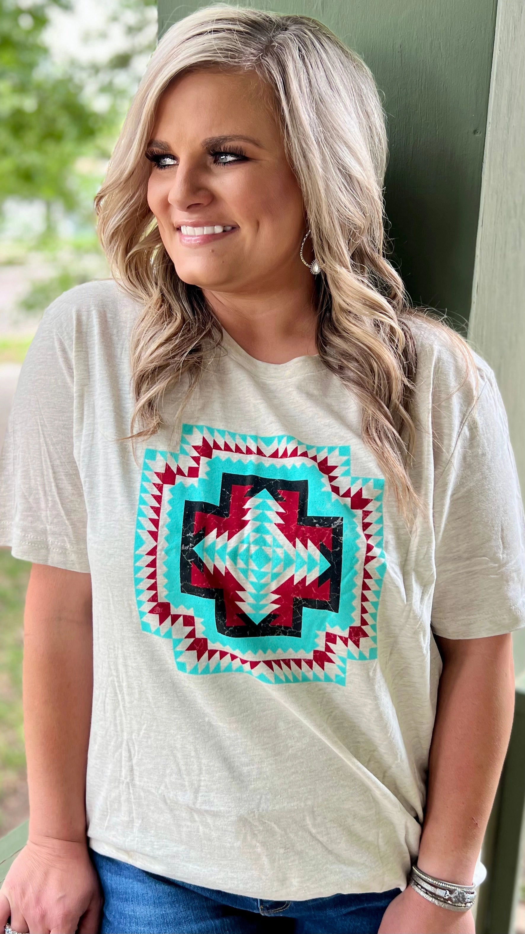 Plus Choctaw River Tee Eco Dye Process Placket Detailing