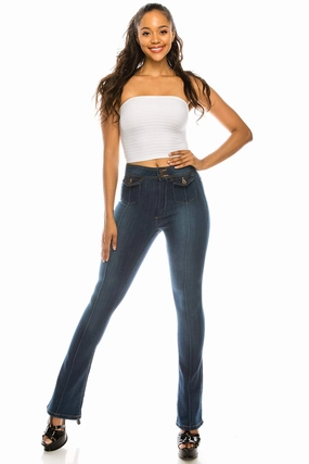 Base Comfort Reinforced Belt Loops 2045 Women's High Waisted Bootcut Jeans