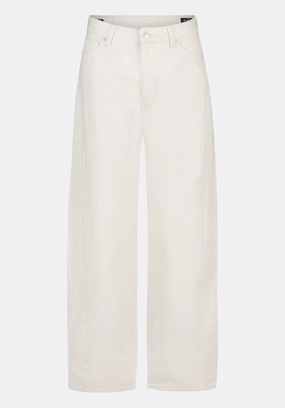 High Rise Barrel Barbara Women's Pants, Ecru - BL16152 Everyday Style