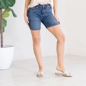 Office Wear Weekend Warrior Trend Setter Eco Certified Textile Standards High Rise Bermudas Flapped Pocket Shorts Regular & Plus Sizes