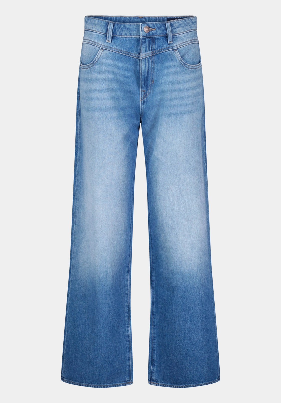 High Rise Wide Leg Addie Women's Jeans, Sanded Blue - BL16132 Stylish Essentials