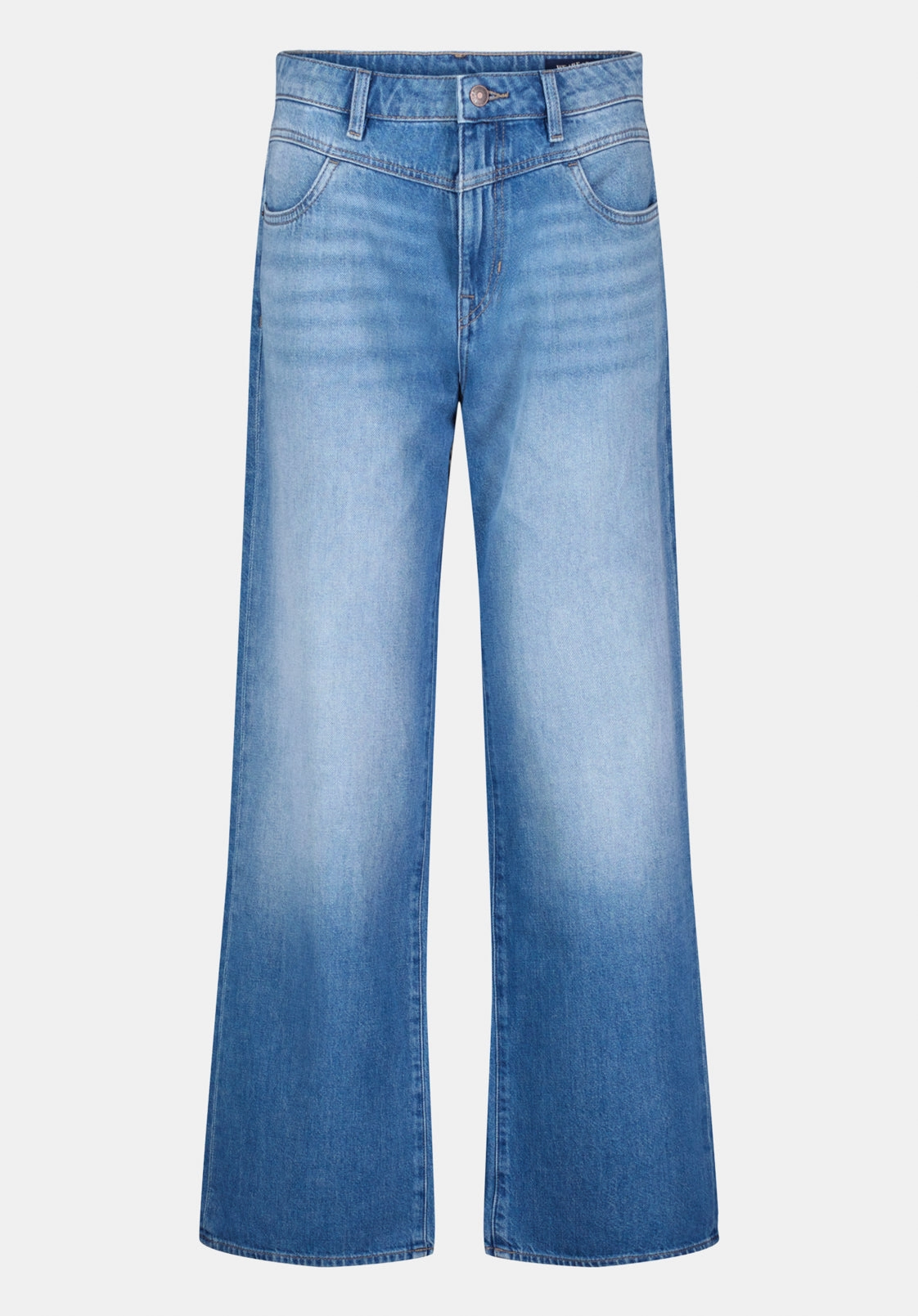 Beach Day Modern High Rise Wide Leg Addie Women's Jeans, Sanded Blue - BL16132