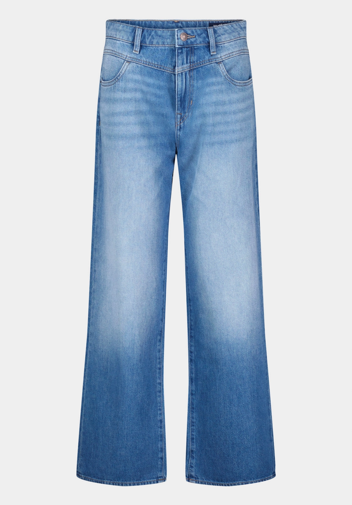 Sunny Vibes Rainy Day Shopping Day High Rise Wide Leg Addie Women's Jeans, Sanded Blue - BL16132