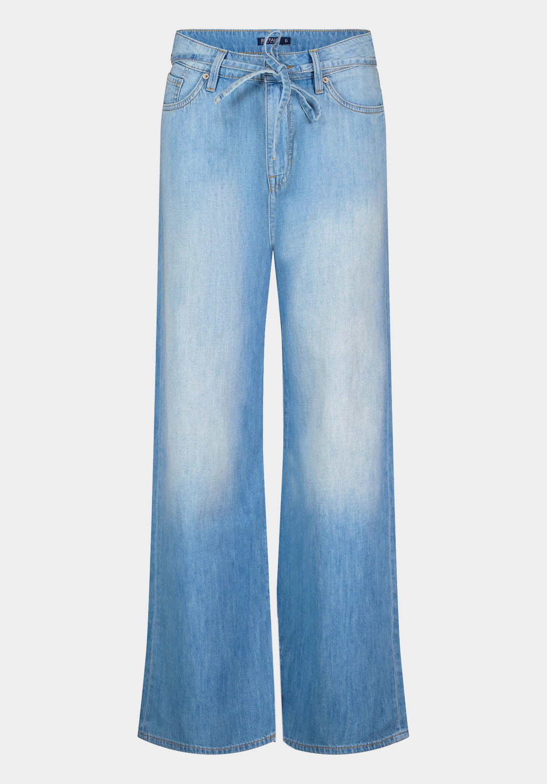 Music Event Picnic Style Common Outfit High Rise Wide Leg Alecia Women's Lightweight Jeans, Light Blue - BL16113