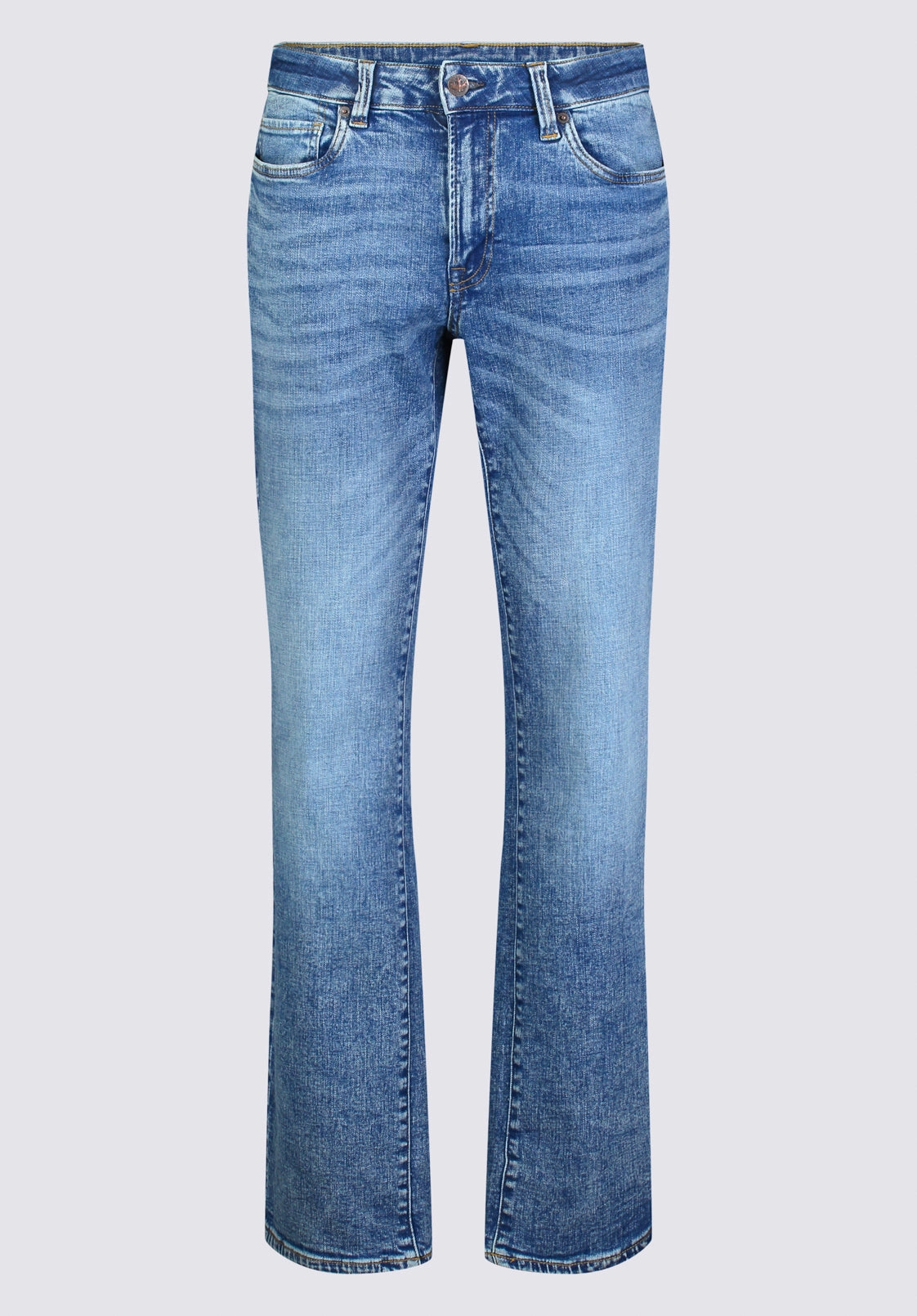 Relaxed Straight Driven Men's Jeans, Heavily Sanded and Worked - BM22984 Comfy Touch Flexible Fabric