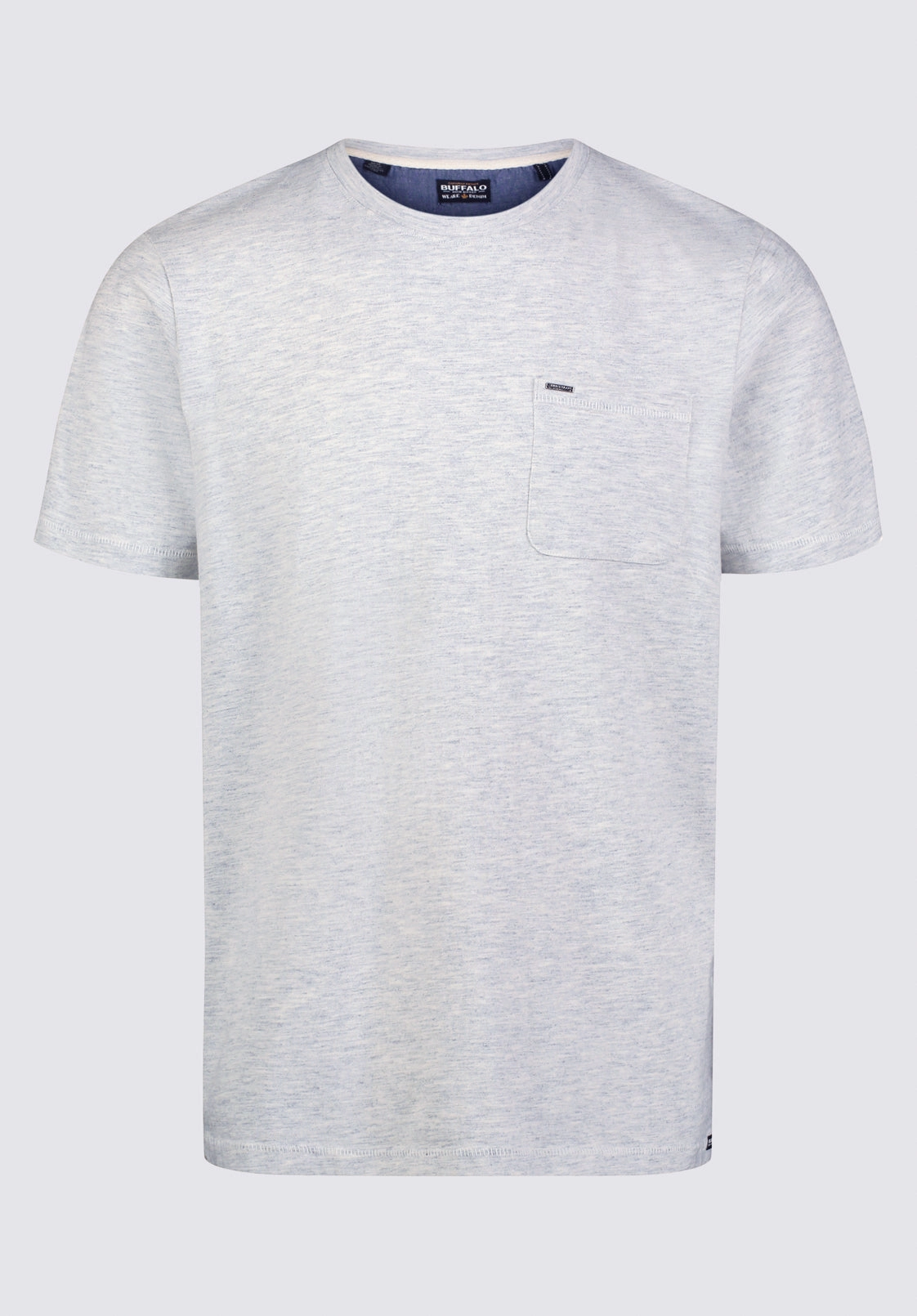 Wicking Inner Lining Kennel Men's T-shirt with Pocket, Light Heather Blue - BM24459