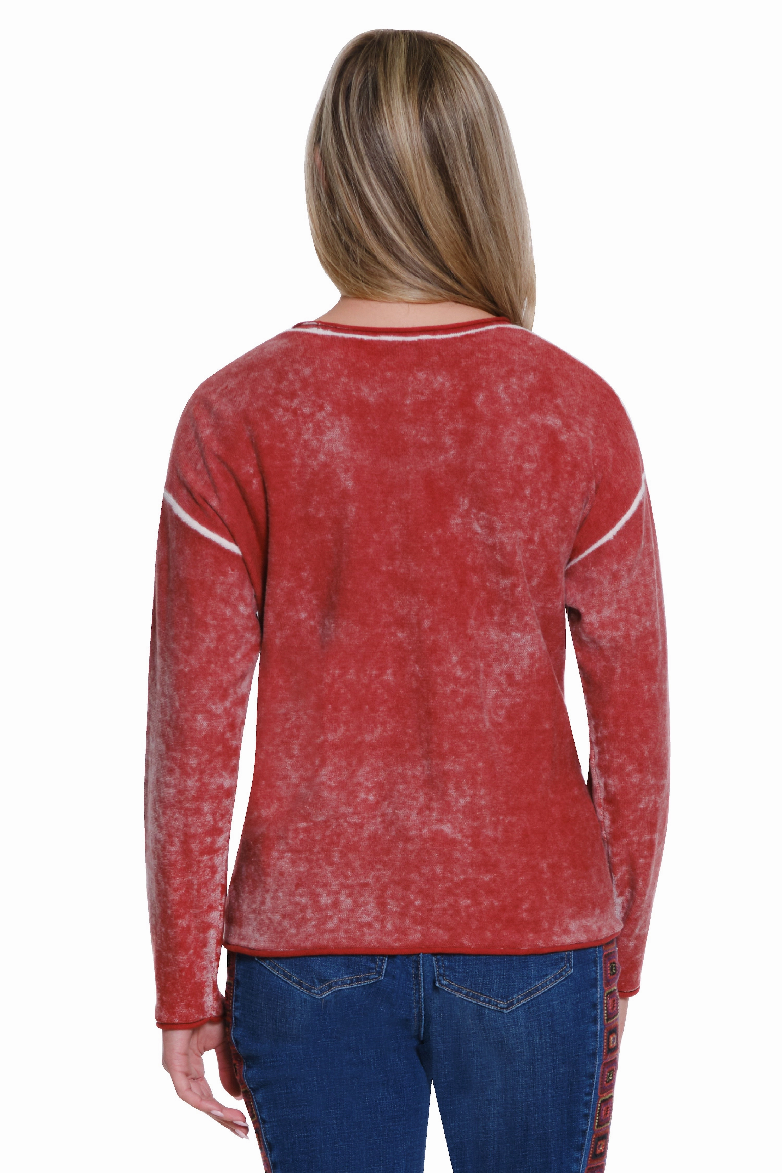 Reinforced Seams Button Front Cardigan - Brick