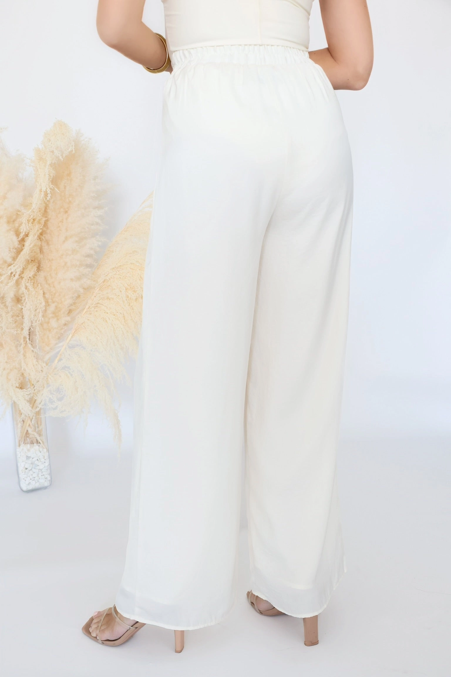 Minimal Waistband Flexible Fit Mirage Wide Leg Pant  (FINAL SALE)