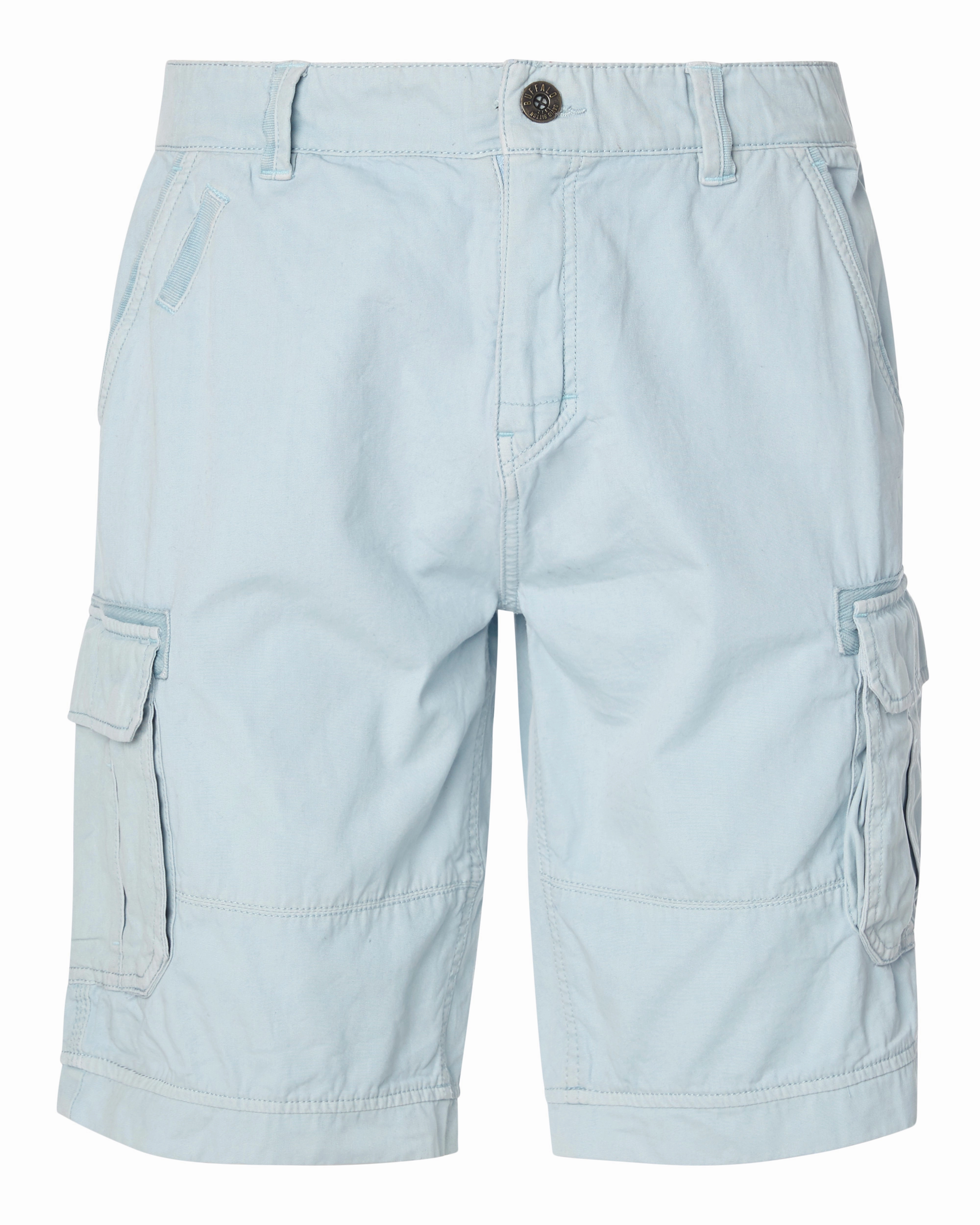 Hivibe Men's Stone Wash Shorts, Sky Blue - BM23590 Light Fit Wear