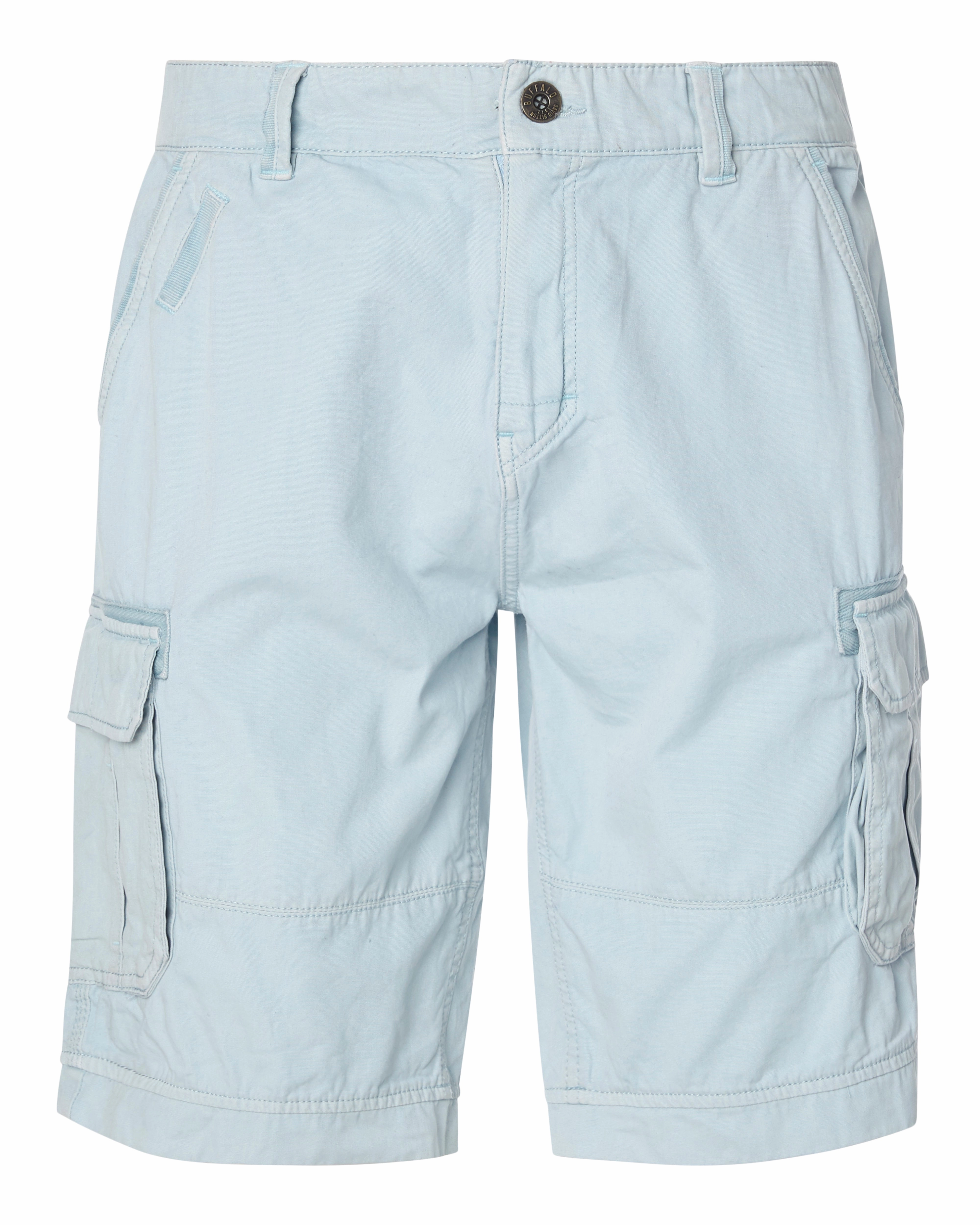 Hivibe Men's Stone Wash Shorts, Sky Blue - BM23590 Eco - friendly