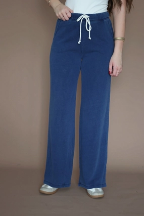 Comfy Waistband Hunter Knit Denim Pant- Indigo