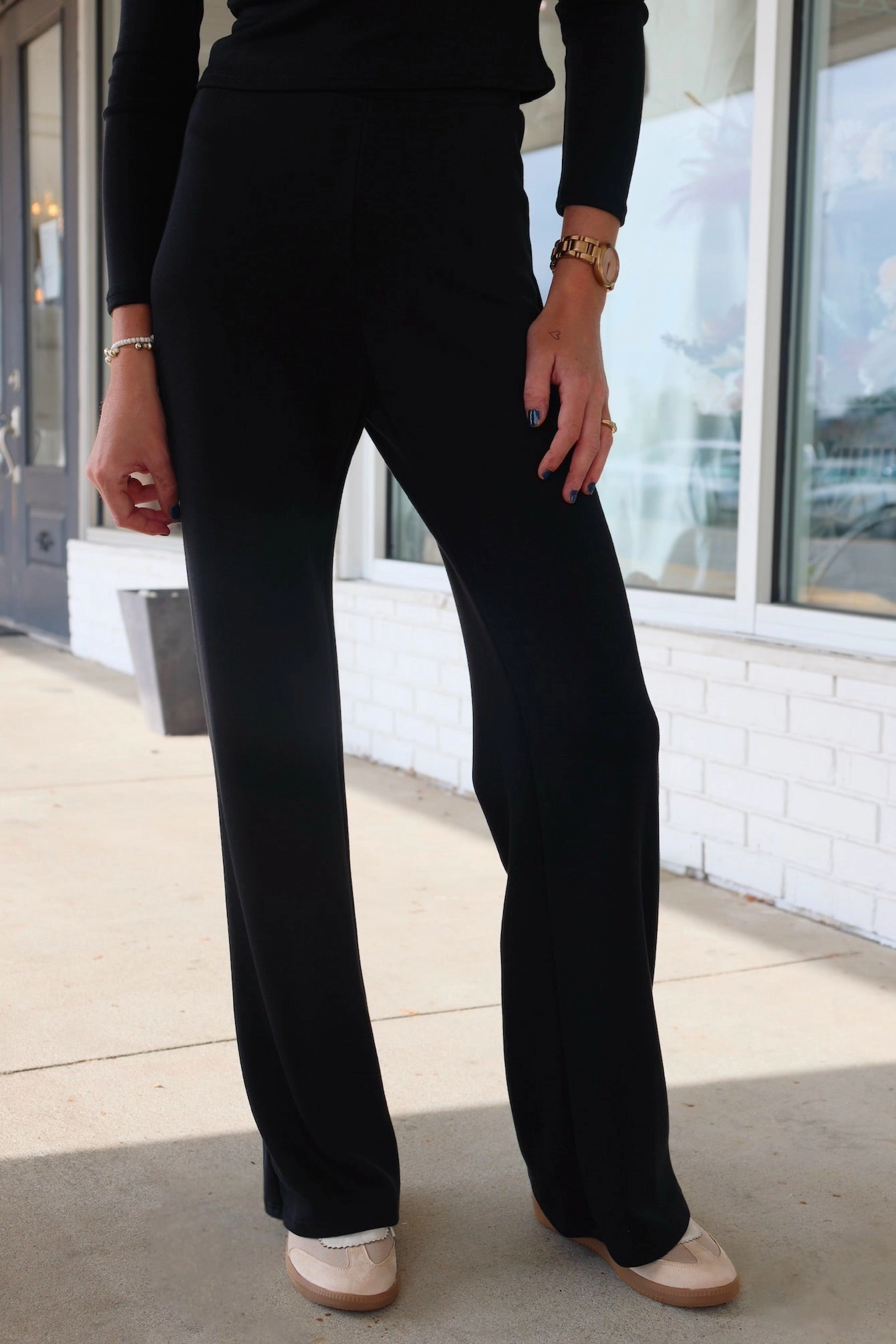 Hustle Knit Wide Leg Pant Practical Style