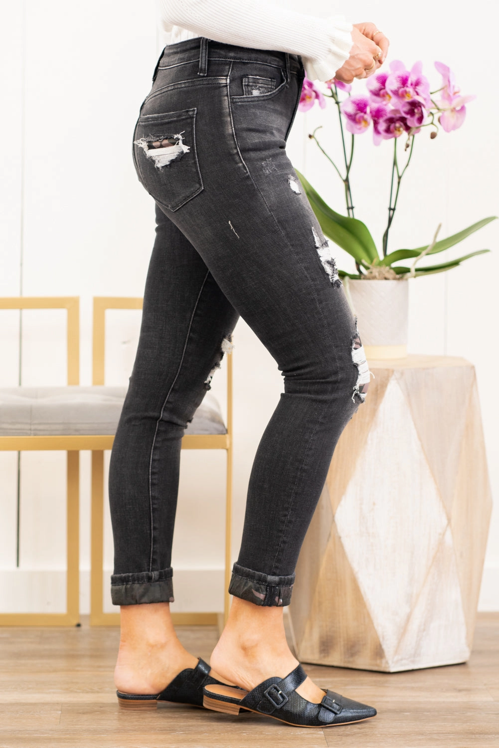 Hustler Camo Print Cuffed Ankle skinny Trusted Outfit Student Outfit Earthy