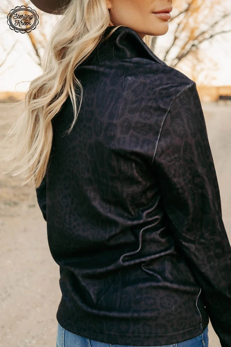 Stretch Knit Material Shadow City Pullover