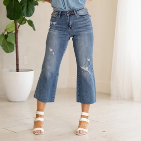 Closet Staple Daily Casual Garden Party High Rise Cropped Wide Leg Regular & Plus Sizes