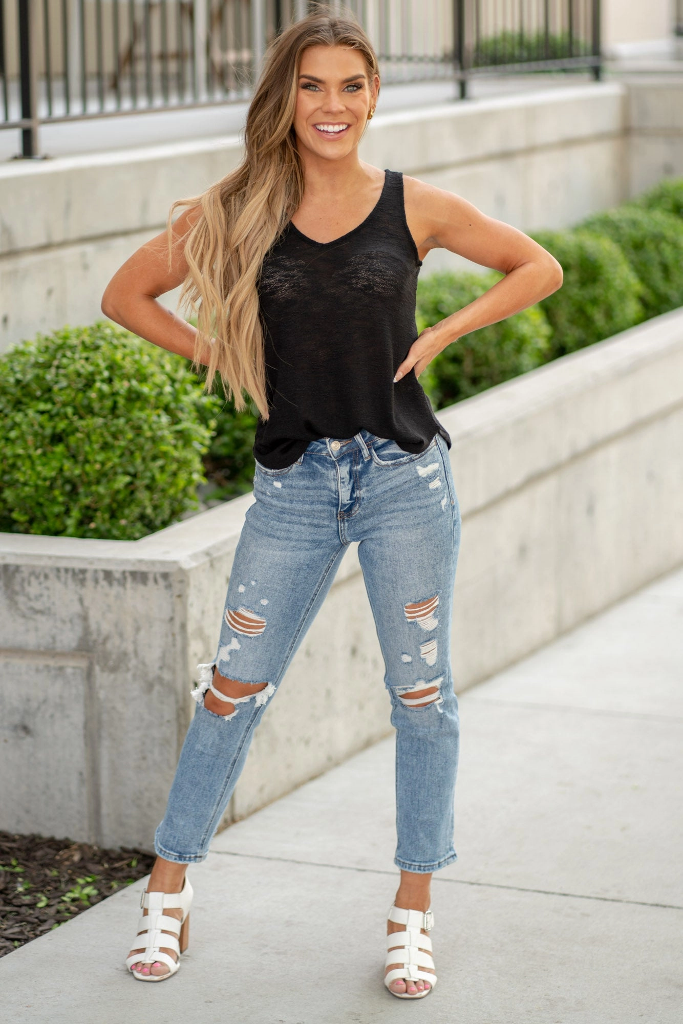 Idolized High Rise Slim Straight Regular & Plus Sizes Textured Family Style Autumn Days