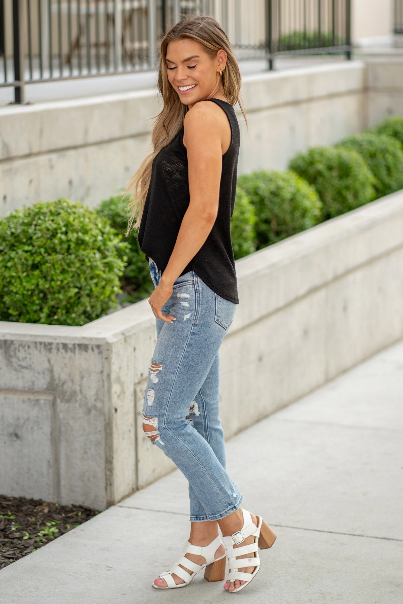 Softened Fabric Comfy Option Idolized High Rise Slim Straight Regular & Plus Sizes