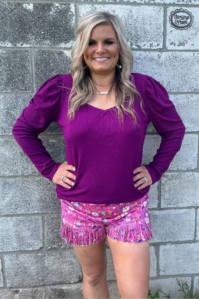 AntiSnagYarnProcessing ZeroWastePattern PLUS Something Classy Plum Top