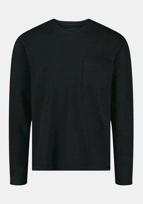 Kade Men's Long Sleeve Relaxed Pocket Top, Black - BM24667 Layered Sleeve Anti Static Fabric