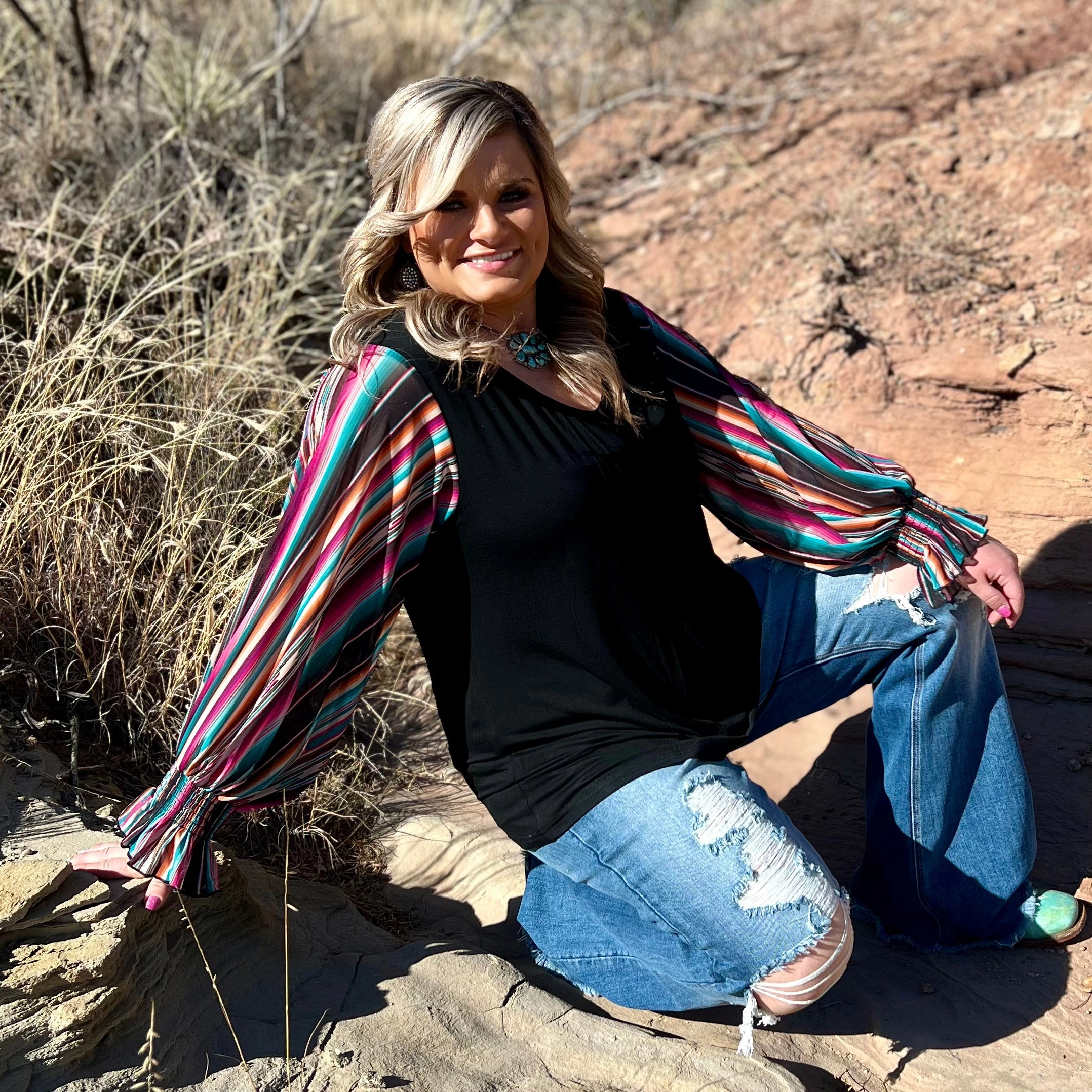 Somewhere In The Middle Top Placket Detailing Compact TravelFriendly Design