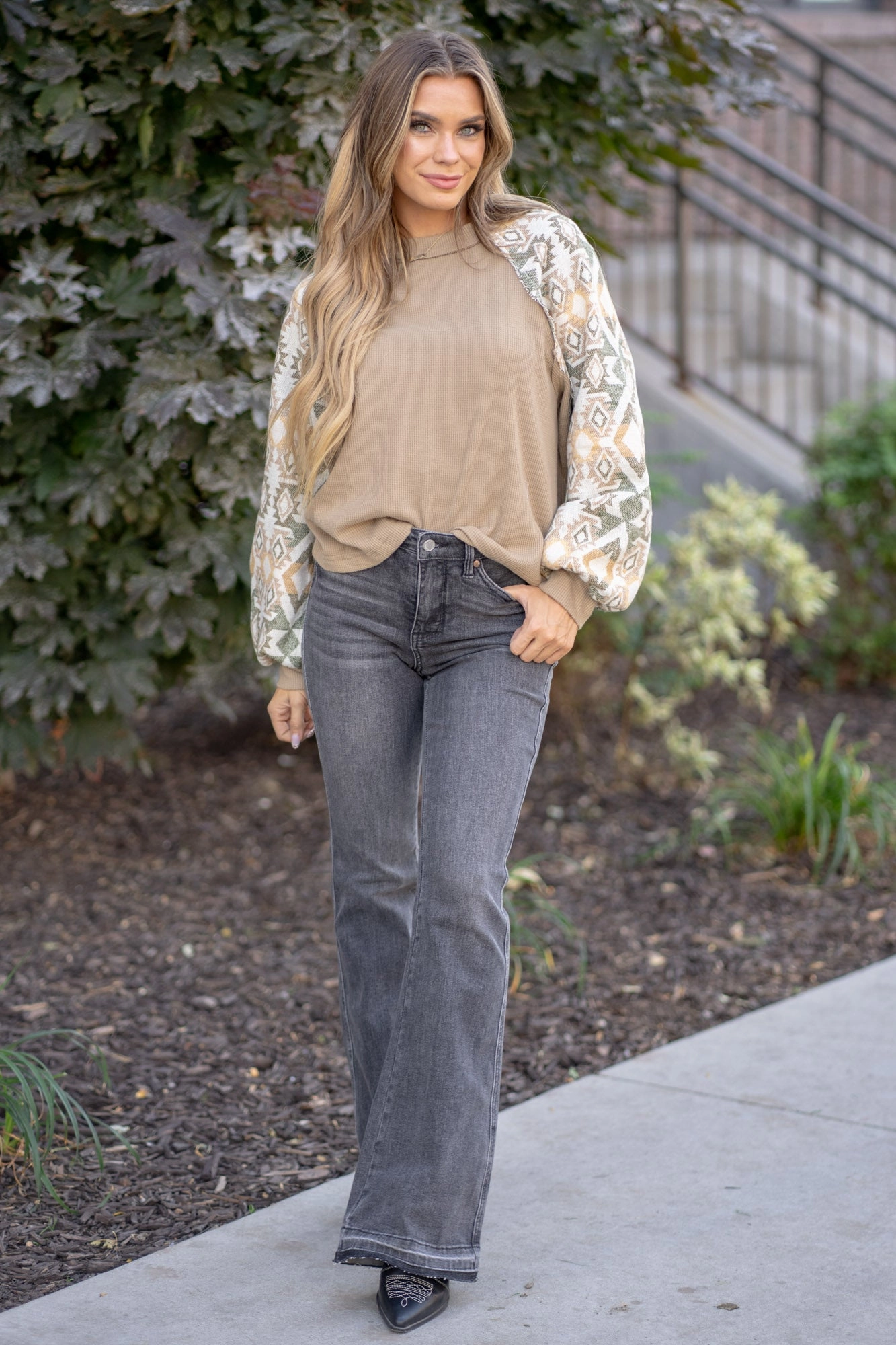 Unisex Outfit Isabella Tummy Control Top Mid Rise Flare Regular & Plus Sizes