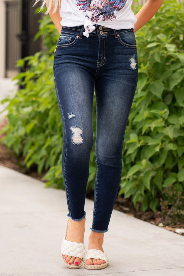 Everyday Favorite Jaclyn High Rise Double Button Skinny
