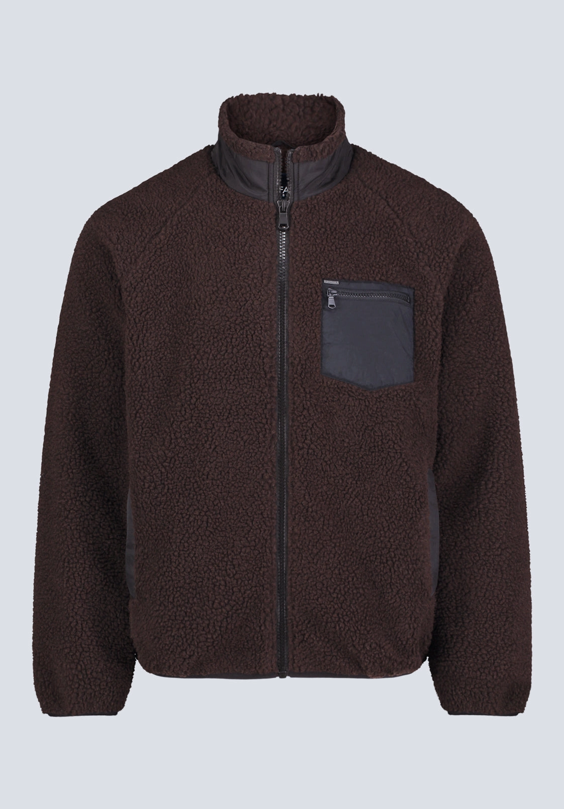 Jaik Men's Sherpa Bomber Jacket with Chest Pocket, Chocolate - BM24490 ReinforcedSeams