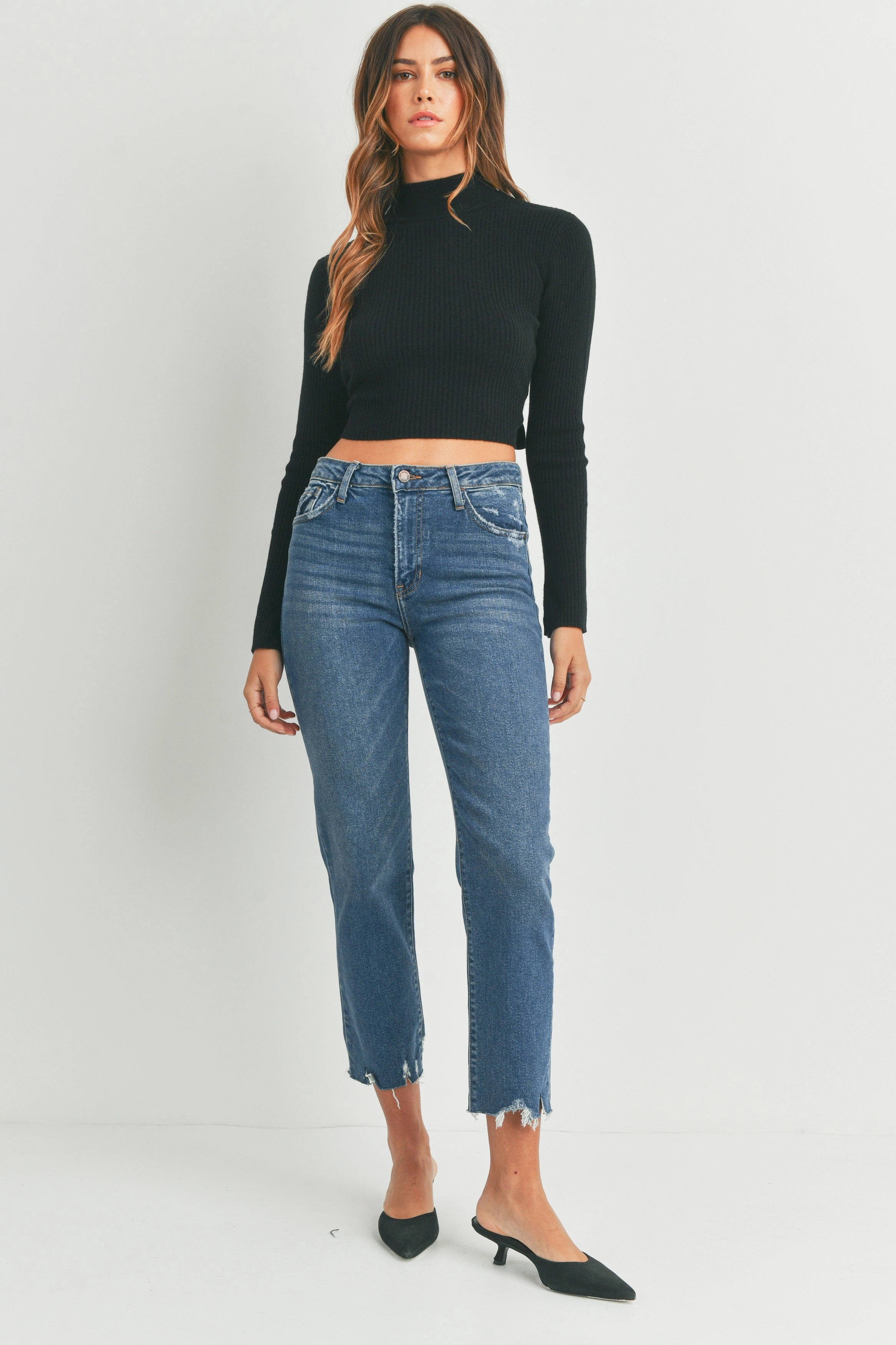 Janie Vintage Straight- Dark Denim Classic Wear Street Fashion