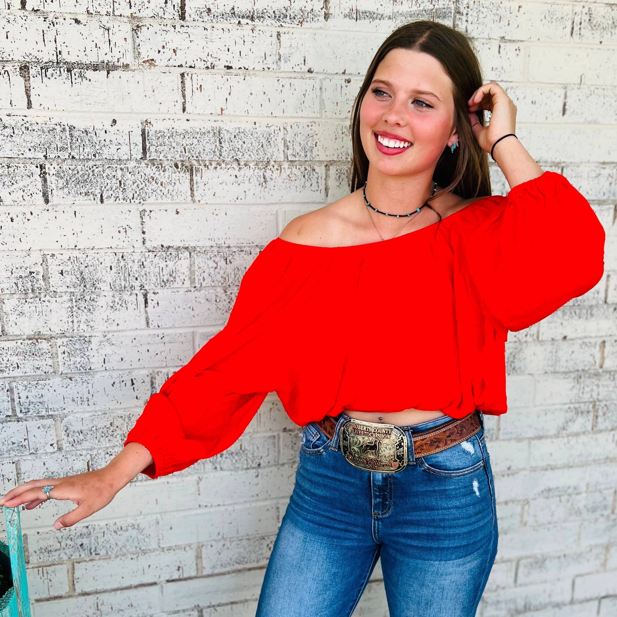 Stretch Waistband Design Mesh Panel Details Jenna In The Wind Top- 6 Colors*