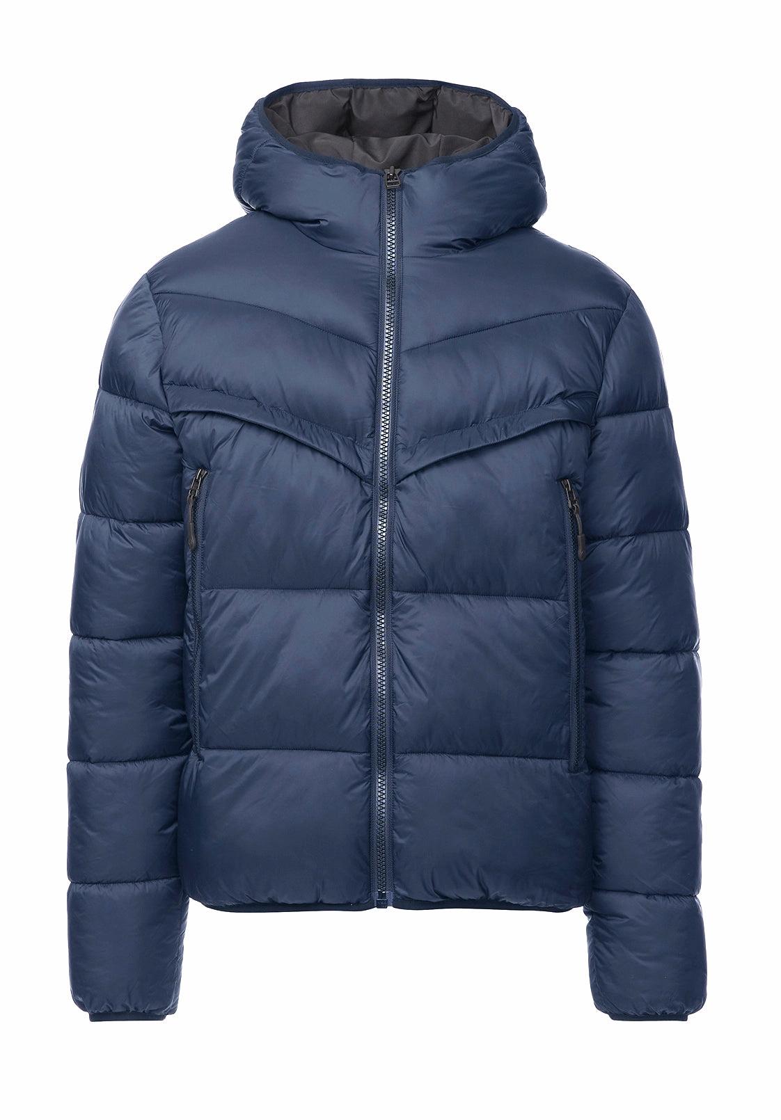 Jerome Navy Men's Hooded Puffer Jacket - OBMEF006 Essential Style