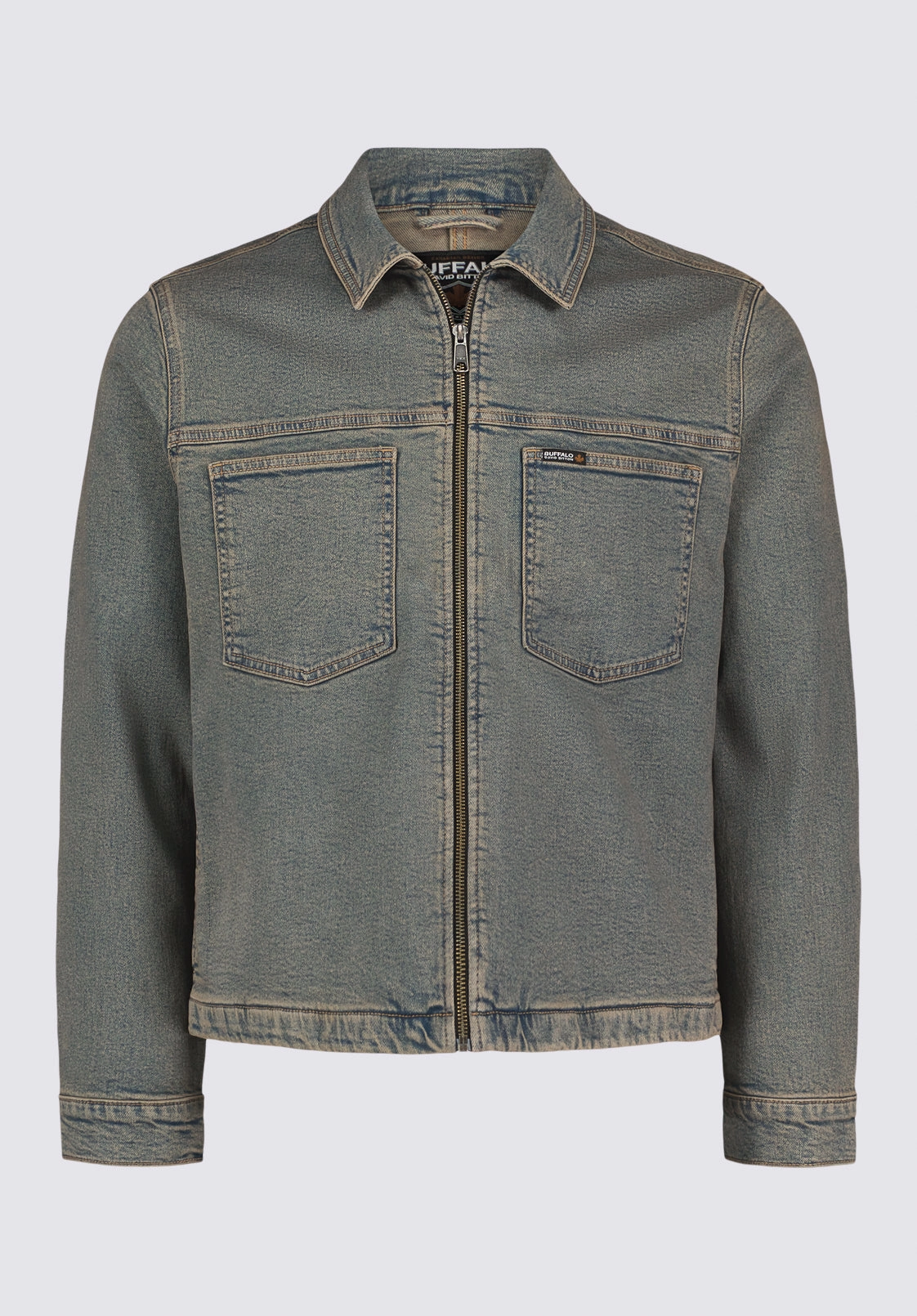 Friction Resistant Fashion Trend Jett Men's Zip-Front Denim Jacket, Indigo - BM26087