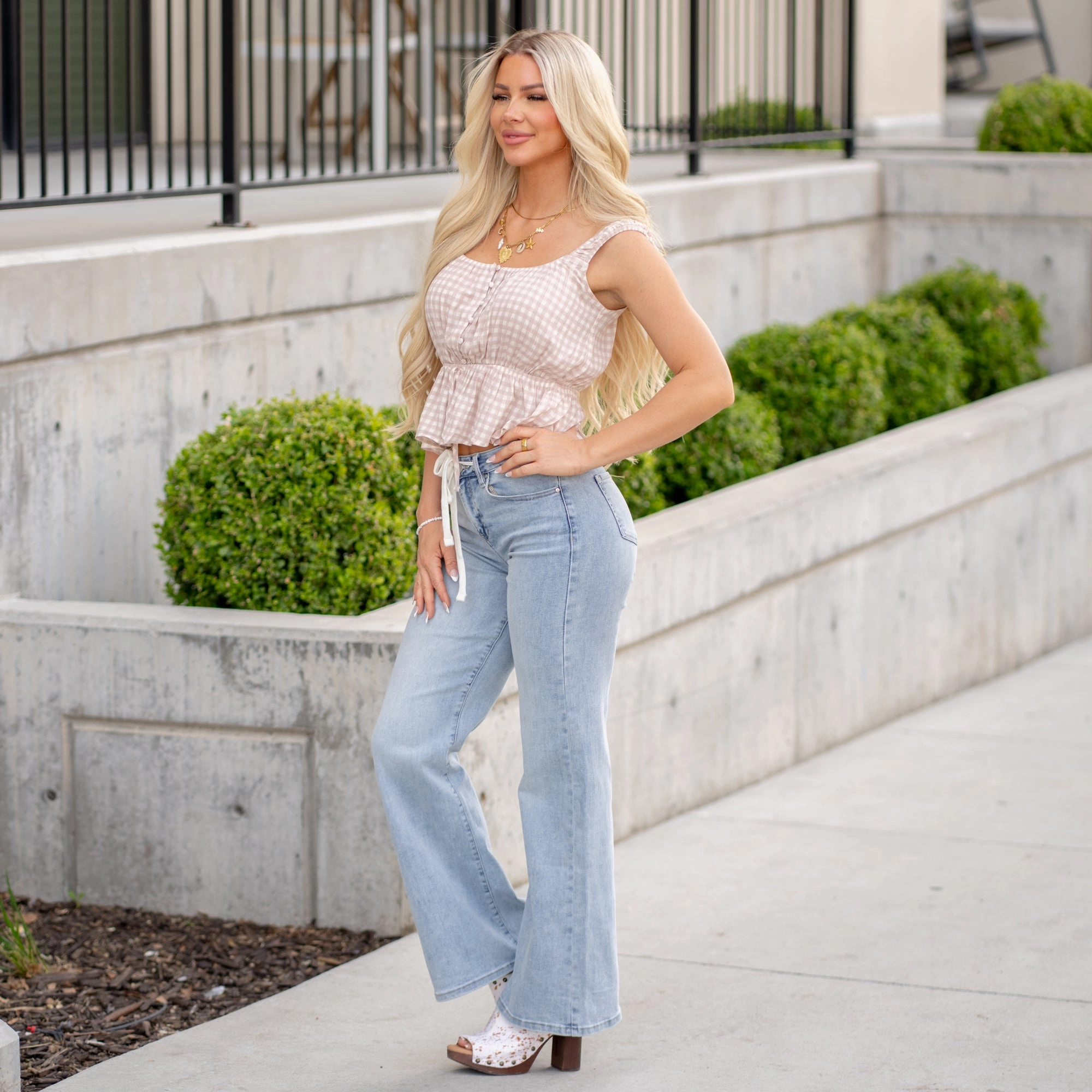 fade resistant color Weekend Getaway Stylish Jogger Tie String High Rise Relaxed Wide Leg Regular & Plus Sizes