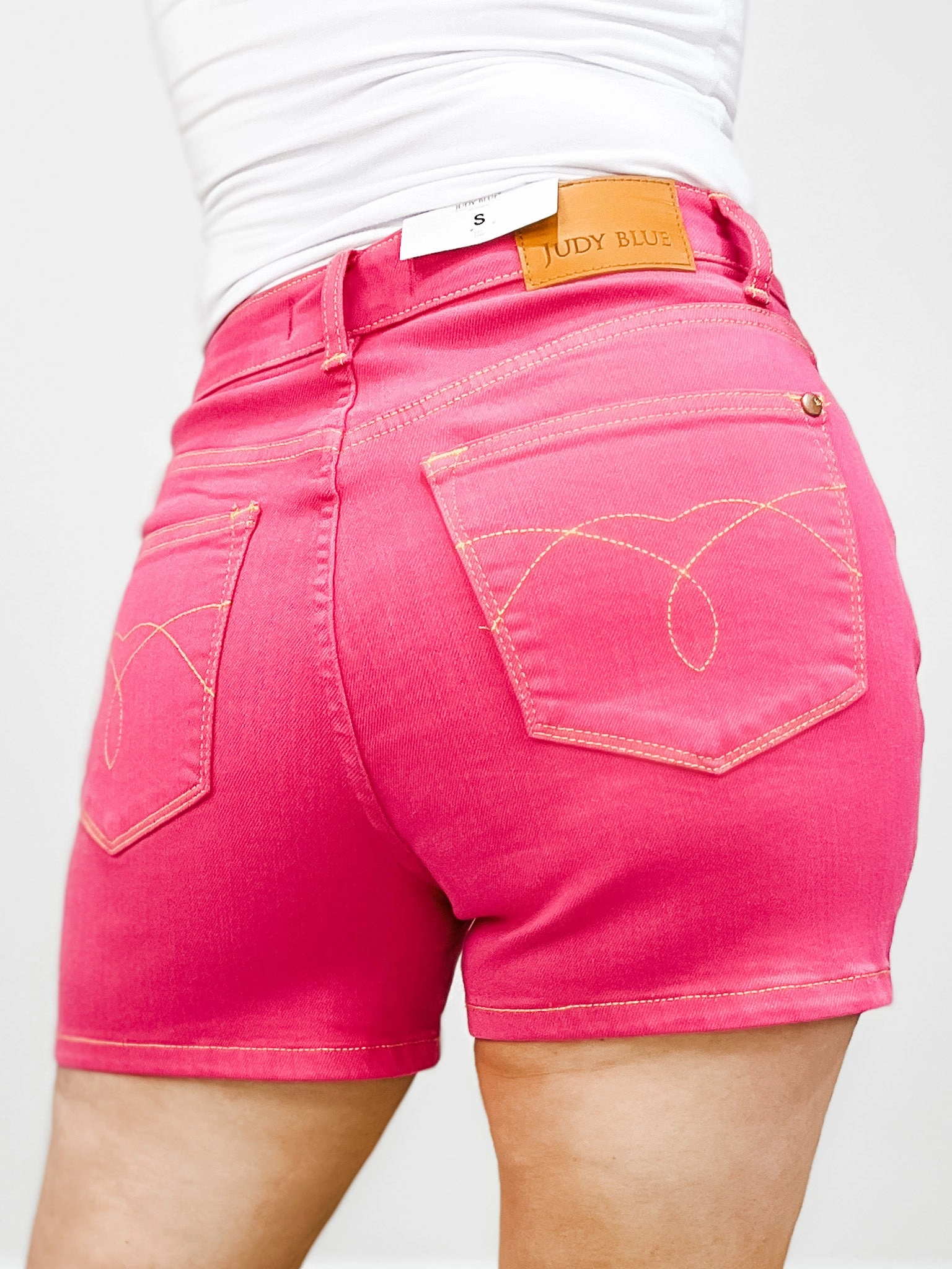 Shopping Day Outdoor Enthusiast Trusted Outfit Judy Blue Hi-Rise Garment Dyed Magenta Shorts