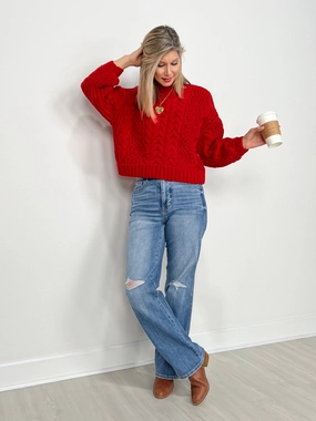 Judy Blue MADDY High Waist Tummy Control Knee Destroy Straight Jeans Smooth Shape