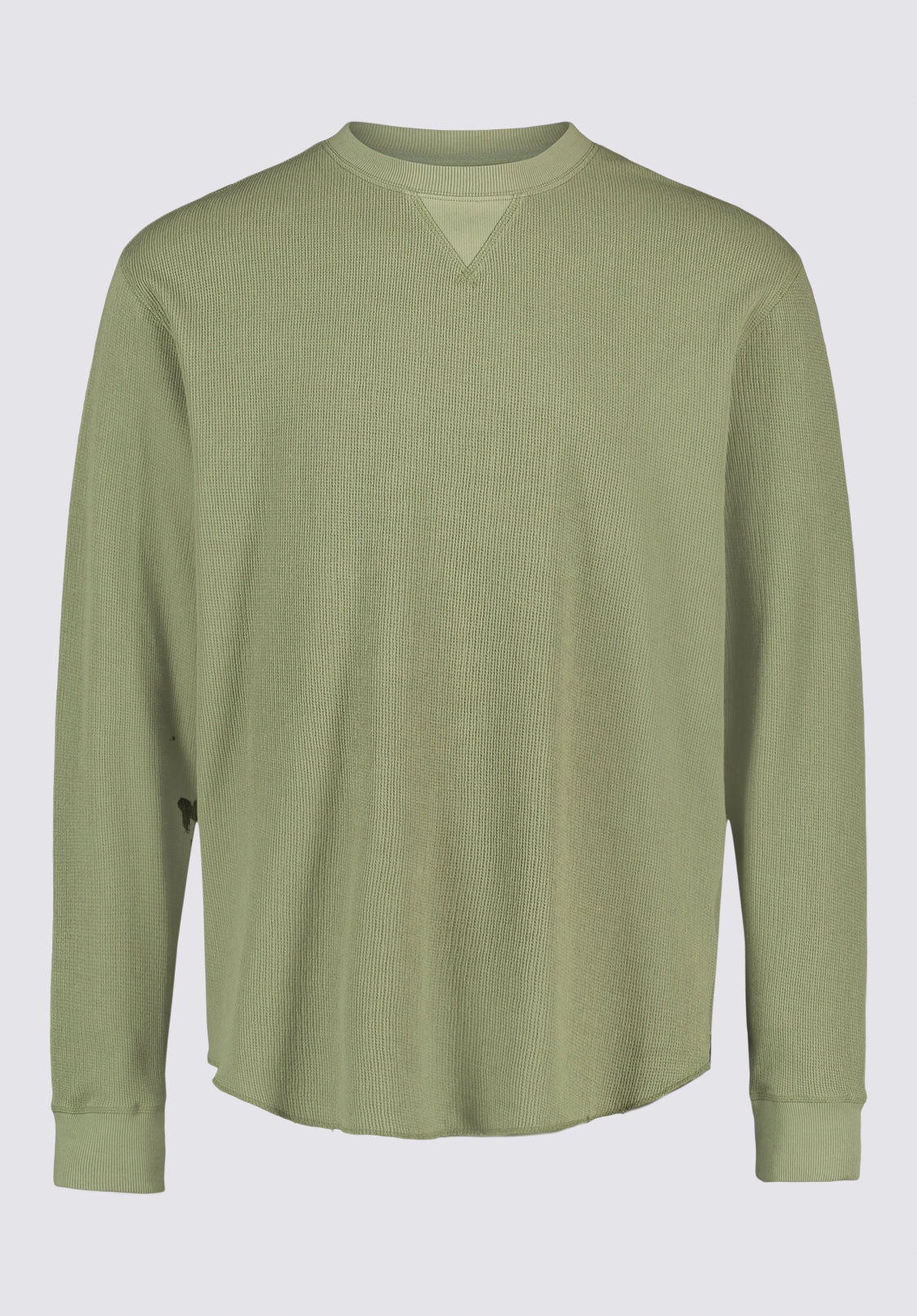 Lightweight Knit Kaleb Men's Long-Sleeve Crewneck Top, Hedge Green - BM24624