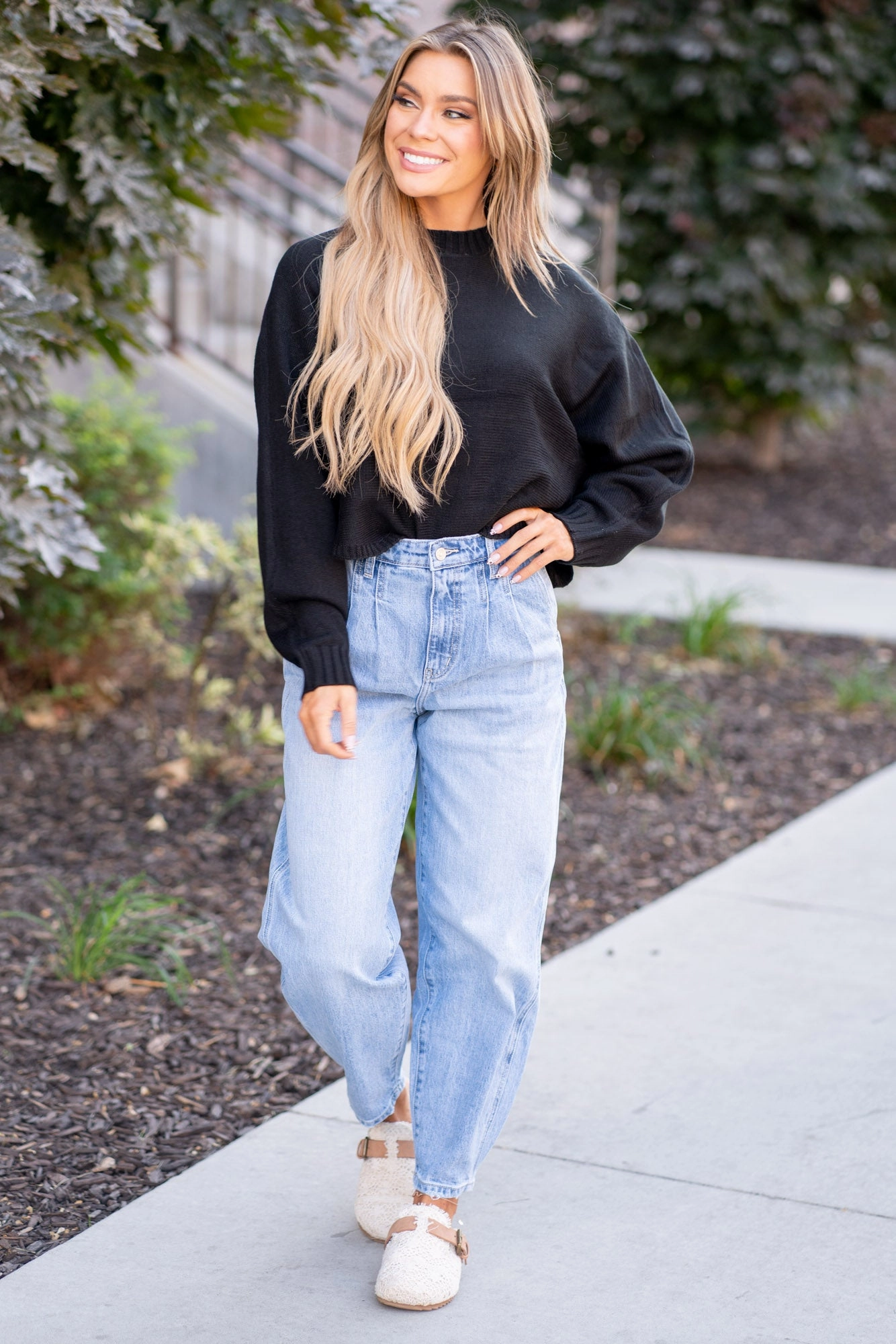 Rainy Day Vintage Lover Utility Fit KanCan Rea Ultra High Rise Wide Tapered Fit Jeans Light Blue Wash