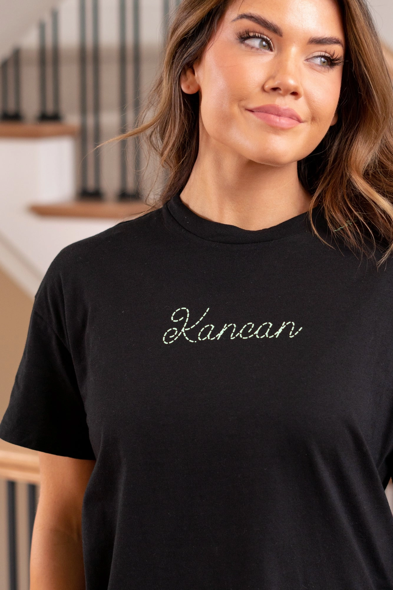 Relaxed Layers KanCan Ryan Boyfriend Graphic  - Black T-Shirt