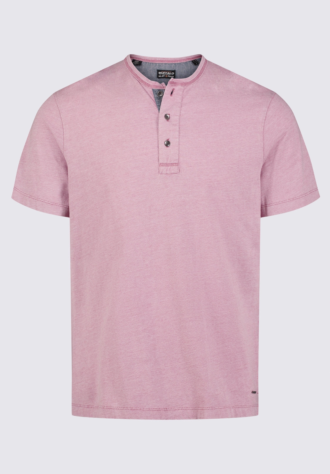 Kandy Men's Short Sleeve Henley, Light Pink - BM24387 Airflow Ventilation Zones