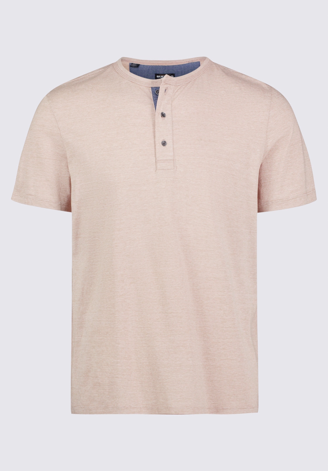 Anti Static Treatment Kandy Men's Short Sleeve Henley, Tan - BM24387