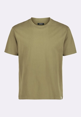 ChafeFreeEdging ButtonFront Kanto Men's Short-Sleeve Crew Neck Jersey T-Shirt, Fern - BM24603