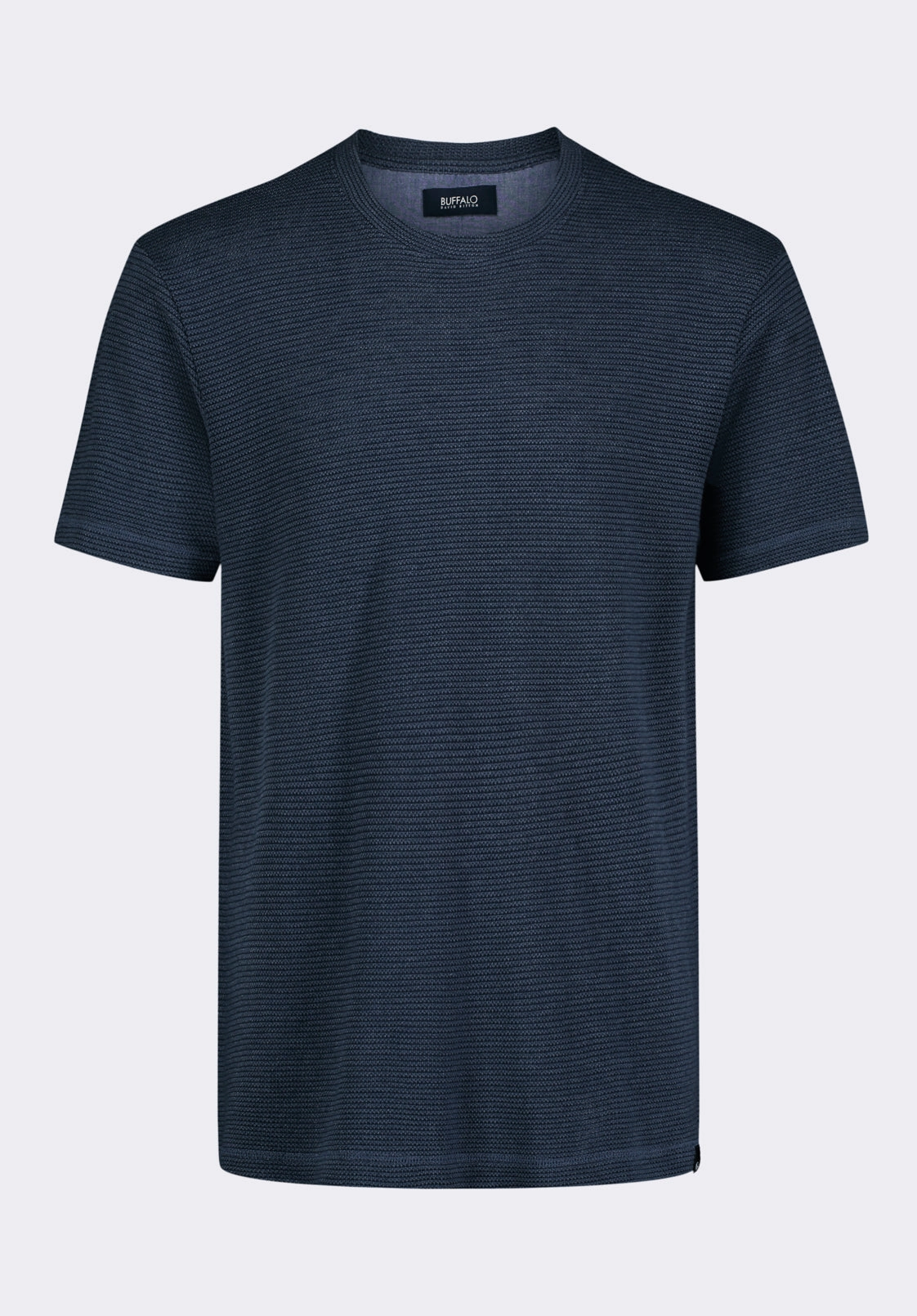 Karlton Men's Waffle-Knit Short-Sleeve Crewneck T-Shirt, Whale - BM24538 Layered Collar Design QuickDry Textile