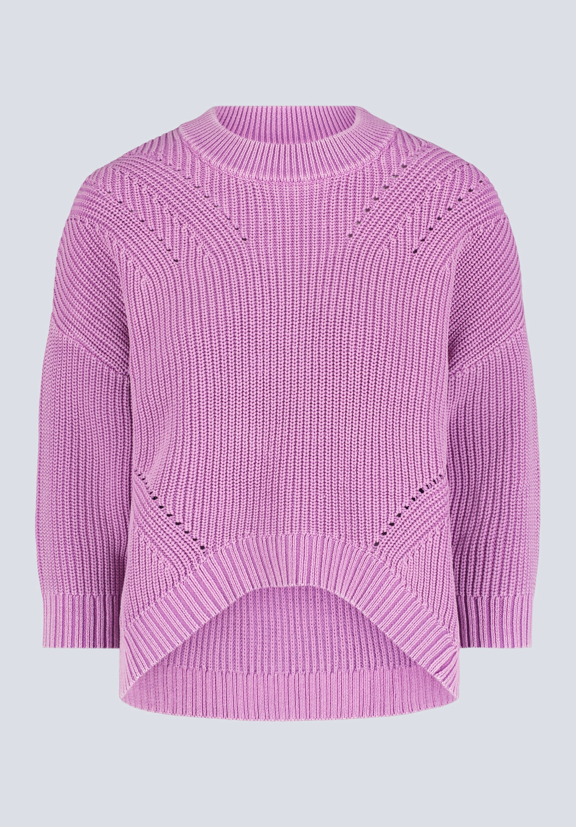 Kassanda Women's 3/4 Sleeve Knit Sweater, Purple - SW0100H Zero Pilling Guarantee Cozy Fit Wear