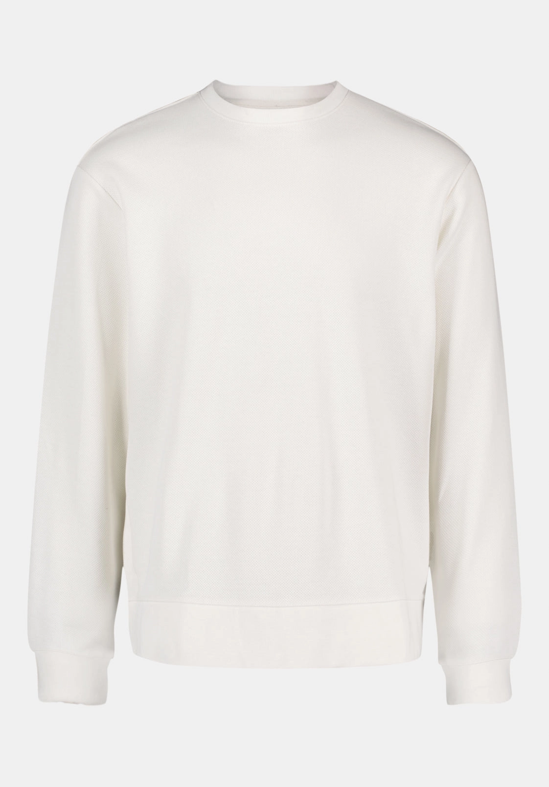 Kaya Men's Relaxed Crewneck Sweatshirt, Milk - BM24671 Wear Resistant Fabric Basic Wardrobe