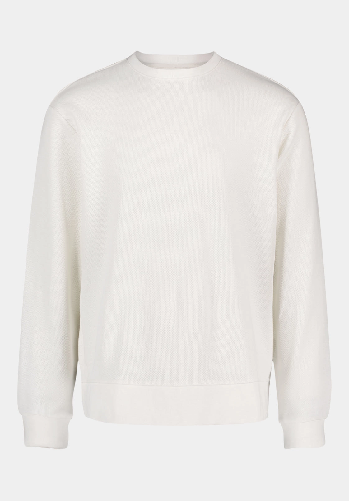 FlatlockStitching Kaya Men's Relaxed Crewneck Sweatshirt, Milk - BM24671