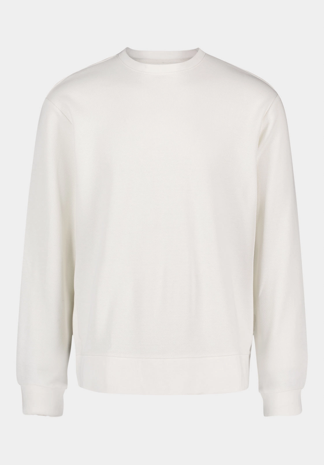 Kaya Men's Relaxed Crewneck Sweatshirt, Milk - BM24671 Breathable back panel