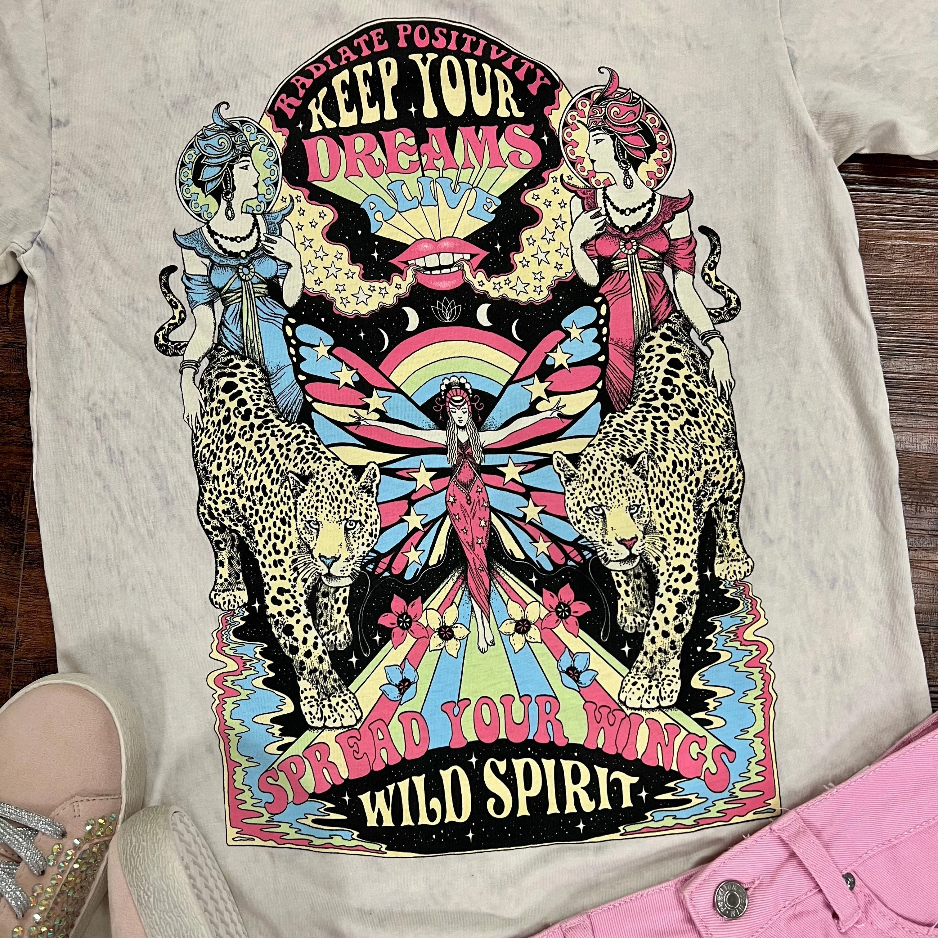 Keep Your Dreams Alive Graphic Tee Loose Blouse