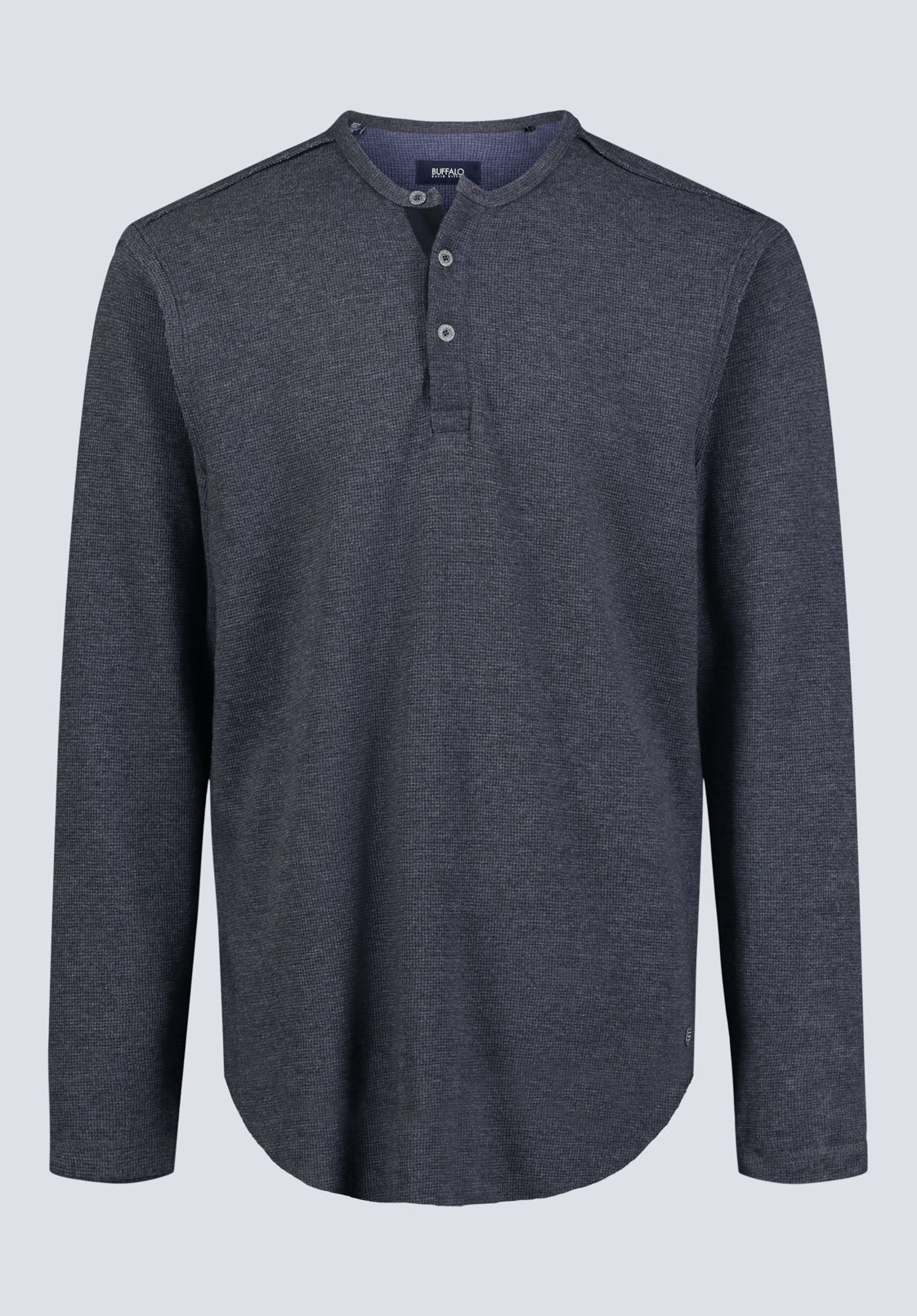 ZipClosure Multipurpose Layering Piece Kipato Men's Long-Sleeve Henley Top, Black - BM24434