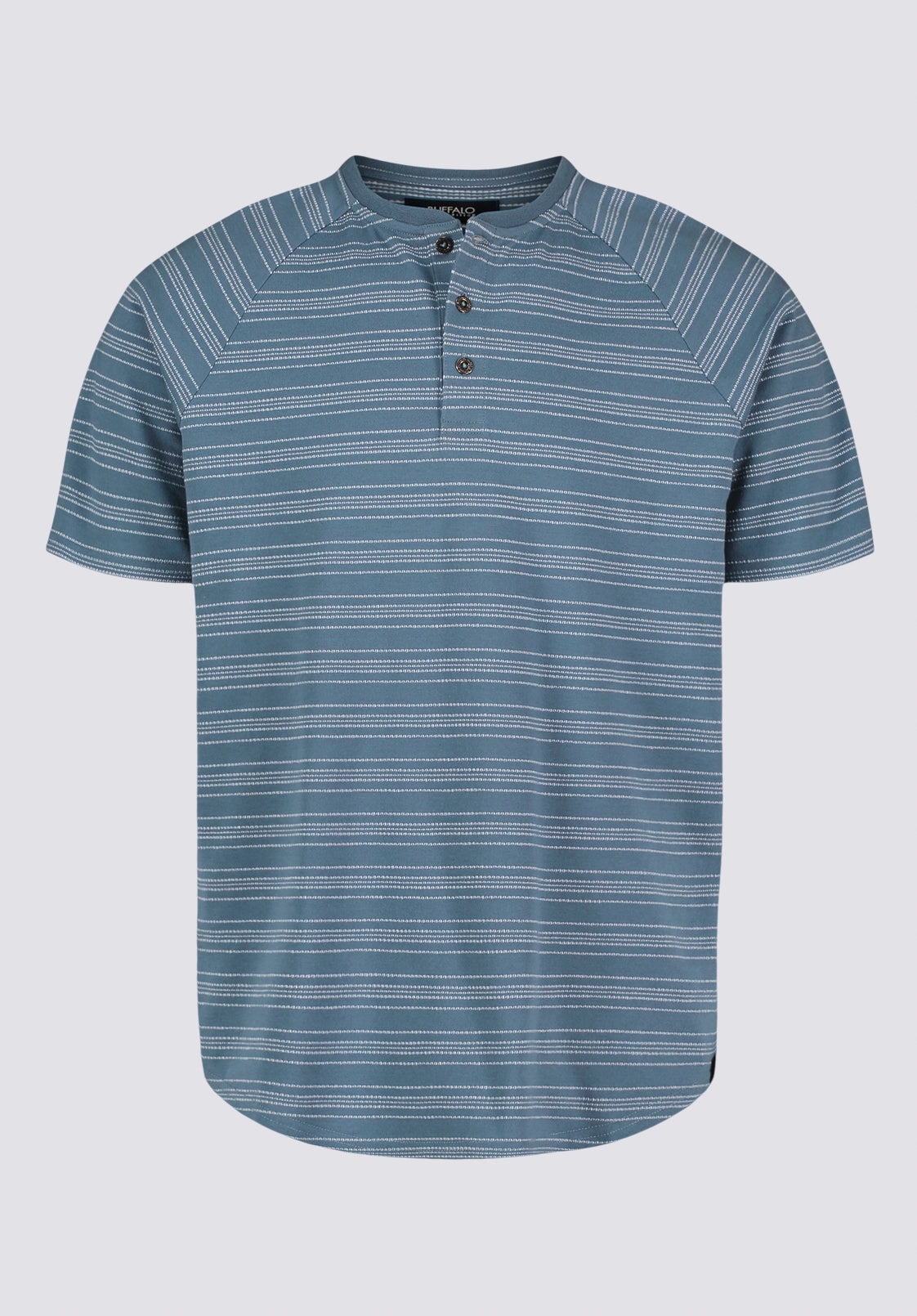 Klaus Men's Short-Sleeve Striped Henley Top, Mirage - BM24630 Cool Weather