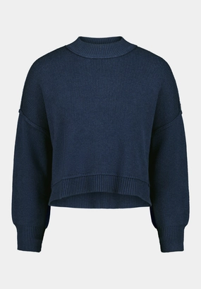 Cozy Flex Seema Women's Dropped Sleeve Loose-Fit Cropped Sweater, Oceana - SW0142